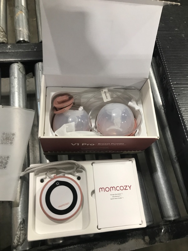 Photo 1 of Momcozy Breast Pump Hospital-Grade, Hands-Free & Portable Wearable Pump with 3 Modes|15 Levels, Equipped with Leak-Proof DoubleFit Flange, Deep Pink