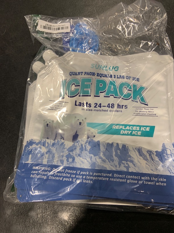Photo 1 of SUNLUG Cooler Ice Packs Reusable Ice Packs for Coolers Long Lasting Freezer Packs for Cooler Bag, Lunch Bags, Cooler Backpacks (5 Pack)