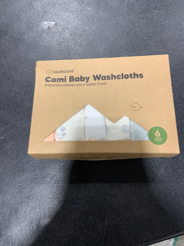 Photo 1 of 6-Pack Cotton Baby Washcloths for Newborn - Organic Cotton Muslin Soft Wash Cloths for Babies, Infant, Kids, Toddler Towels for Boy,Girl,Super Absorbent Face Cloths,Scratch-free Baby Rags (Wilderness)