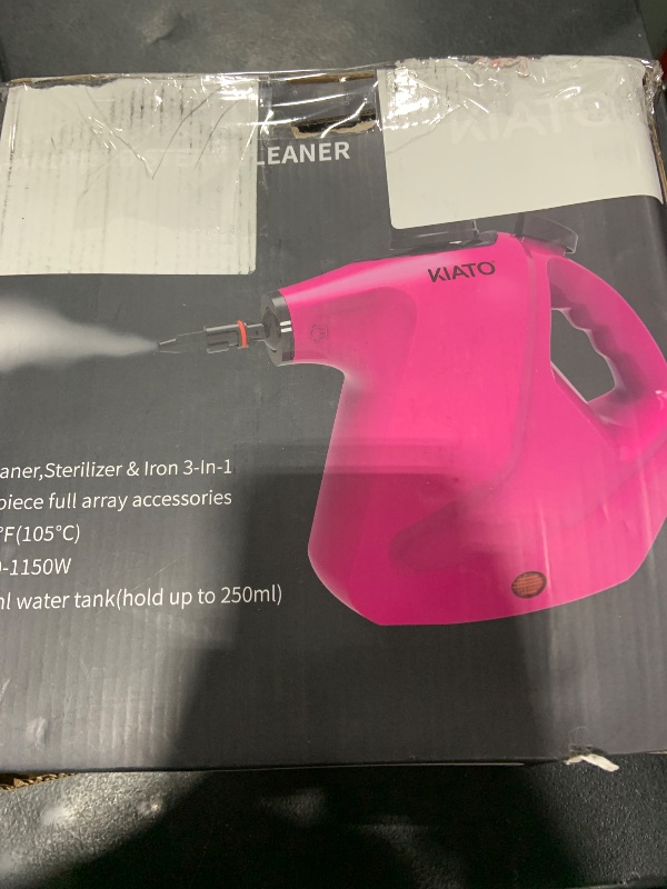 Photo 1 of Kiato Handheld Steam Cleaner, 10 in 1 Handheld Steamer for Cleaning, Upholstery Steam Cleaner for Surface Cleaning Home, Sofa, Car, Office (Purple)