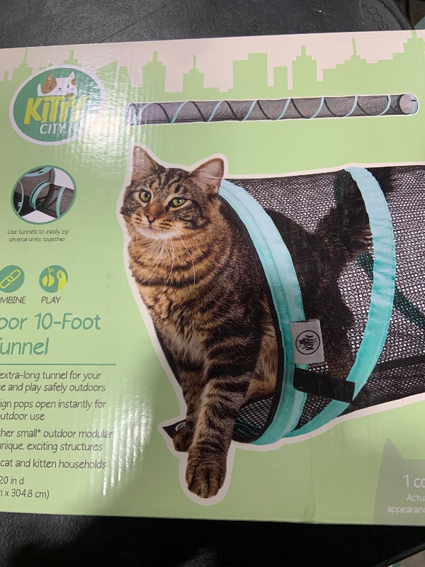 Photo 1 of Kitty City Outdoor Catio Furniture and Play Kits for Cats, 10' Tunnel/Medium