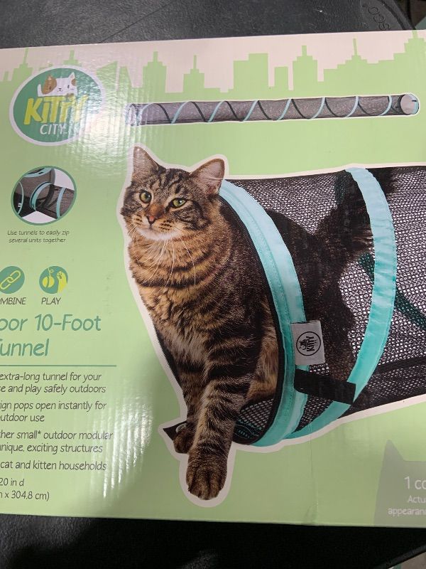 Photo 1 of Kitty City Outdoor Catio Furniture and Play Kits for Cats, 10' Tunnel/Medium