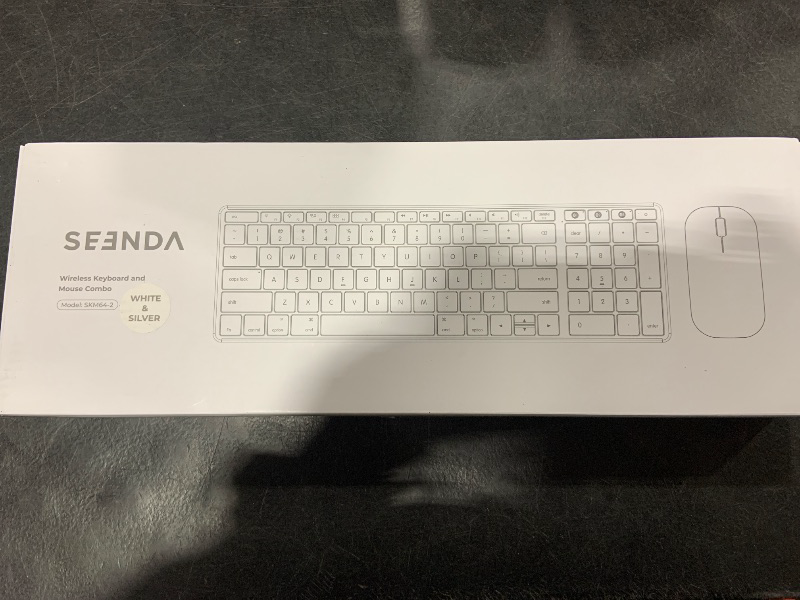 Photo 1 of Wireless Bluetooth Keyboard and Mouse for Mac, Multi-Device Rechargeable Keyboard and Mouse Stainless Steel Full Size, Compatible with MacBook Pro/Air, iPad, iMac - White Silver