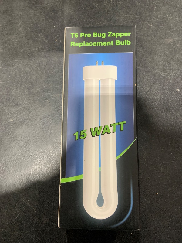 Photo 1 of GOOTOP Replacement Bulb for Zap T6 Pro, K15, T9,X3 Bug Zapper, 15W, 4-Pin Base, U-Tube Bulb Twin Tube Bulb
