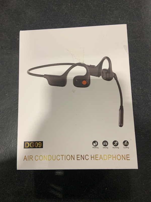 Photo 1 of MARLALL Open Ear Headphones with Mic, Bluetooth Headset with Microphone, Dual Connect Bluetooth 5.3 Headset with Boom Mic/Mute Function, Wireless Headphones for Meeting, Online Class-Black