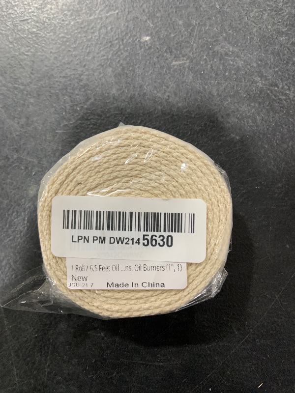 Photo 1 of 1 Roll / 6.5 Feet Oil Lamp Wick, 1 Inch Flat Cotton Wick Replacement for Oil Lamps, Lanterns, Oil Burners (1", 1)