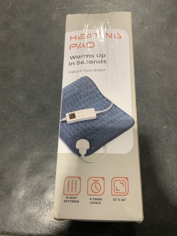 Photo 1 of Heating Pad for Back Pain Relief & Cramps, KOT Heating Pads with Auto Shut Off Large, 6 Heat Settings Electric Heated Pad, Gifts for Women, Gifts for Men, 12" x 24"