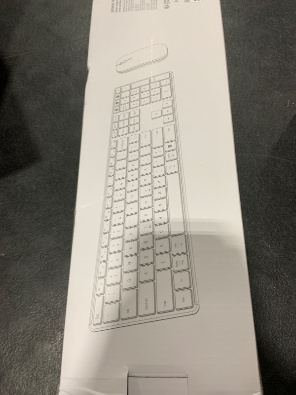 Photo 1 of Wireless Bluetooth Keyboard and Mouse Combo (USB + Dual BT), seenda Multi-Device Rechargeable Slim Keyboard and Mouse, Compatible for Win 7/8/10, MacBook Pro/Air, iPad, Tablet - Black Gray