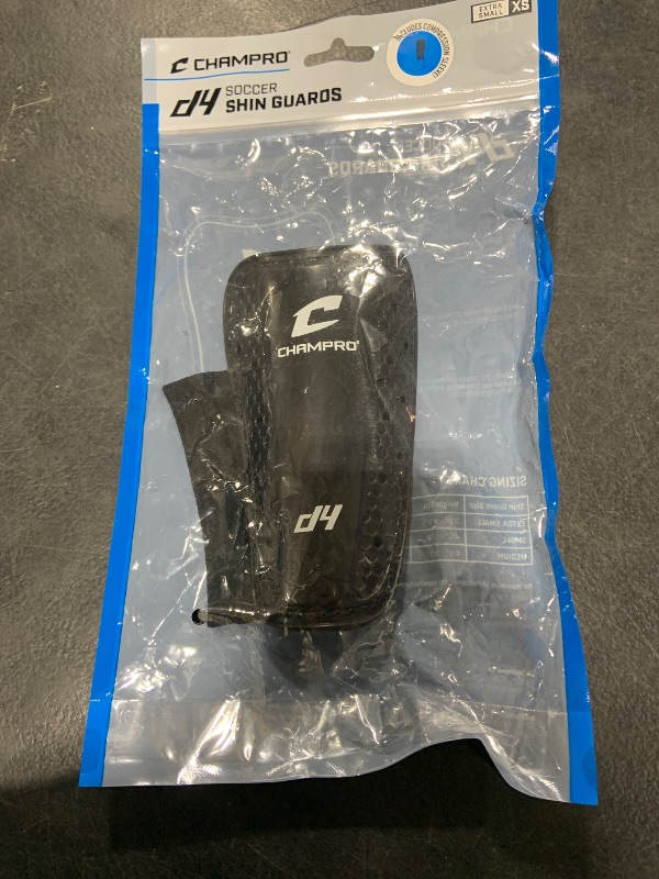 Photo 1 of CHAMPRO D3 Molded Shin Guards, X-Small, Black