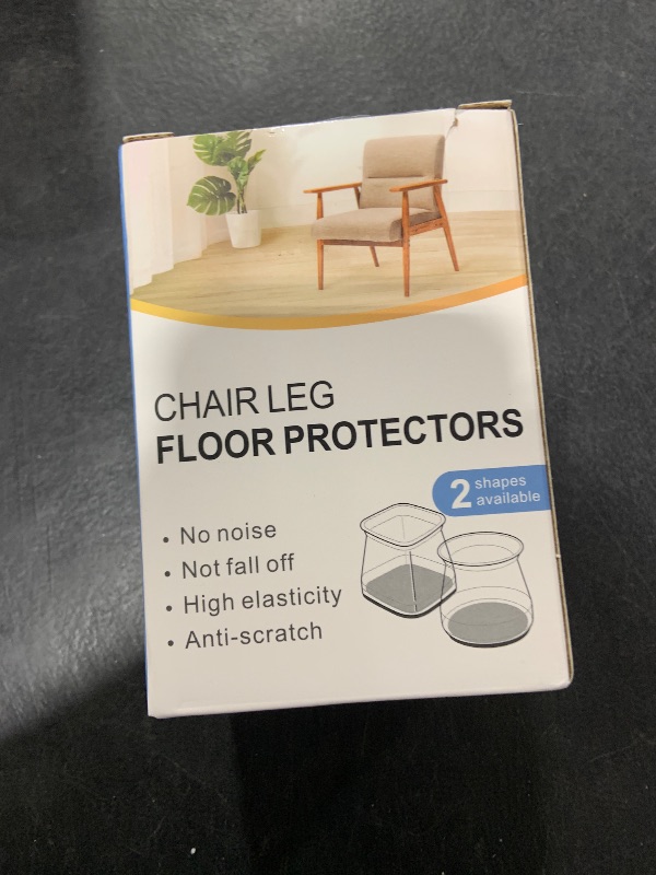 Photo 1 of 24 Pcs Chair Leg Floor Protectors for Hardwood Floors Silicone Covers to Protect Wood Tile Floors Scratches Felt Pads Furniture Leg Caps No Noise (Fit:0.9"-1.29")