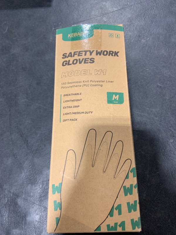 Photo 1 of Kebada W1 Work Gloves Women, PU Coated Safety Gloves with Grip, Touchscreen, Ideal for Warehouse Package Handling, Construction, Gardening, Pink Medium