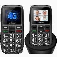 Photo 1 of artfone C1+4G VoLTE SIM-Free & Unlocked Mobile Phones, Senior Basic Big Button Mobile Phones C1 4G for Elderly People with SOS Alarm Call Button,1800mAh Battery, Torch, FM Radio, USB-C, Black
