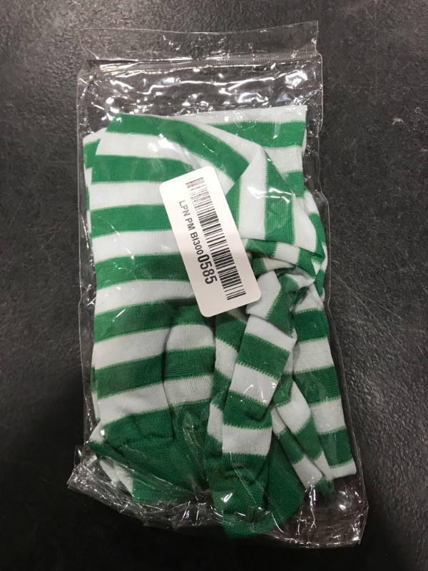 Photo 1 of CABAX Over Knee Striped Socks Novelty Costume Opaque Long Thigh High Socks for Women Girls for Holidays Saint Patrick Day, Green