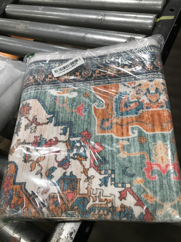 Photo 1 of BEIMO Runner Rugs for Hallway 2x5 Machine Washable Runners, Boho Vintage Retro Floral Medallion Runners for Kitchen Entryway Bathroom, Low Pile Lightweight Non Slip Runner Rug?Blue/Multi