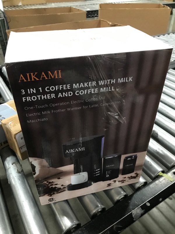 Photo 1 of 4 IN 1 Single Serve Coffee Maker with Milk Frother and Coffee Grinder, Coffee Maker for K Cup and Ground Coffee, with 30 oz Removable Water Reservoir, 6 to 14 oz. Brew Sizes, Coffee Machine for Home