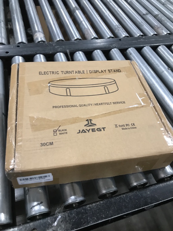 Photo 1 of JAYEGT Motorized Rotating Display Stand,360 Degree Electric Rotating Photography Turntable for Products Display?Video Show, Live Show?Remote Control (Black / 11.8inch / 265 Lbs Load/Rechargeable)