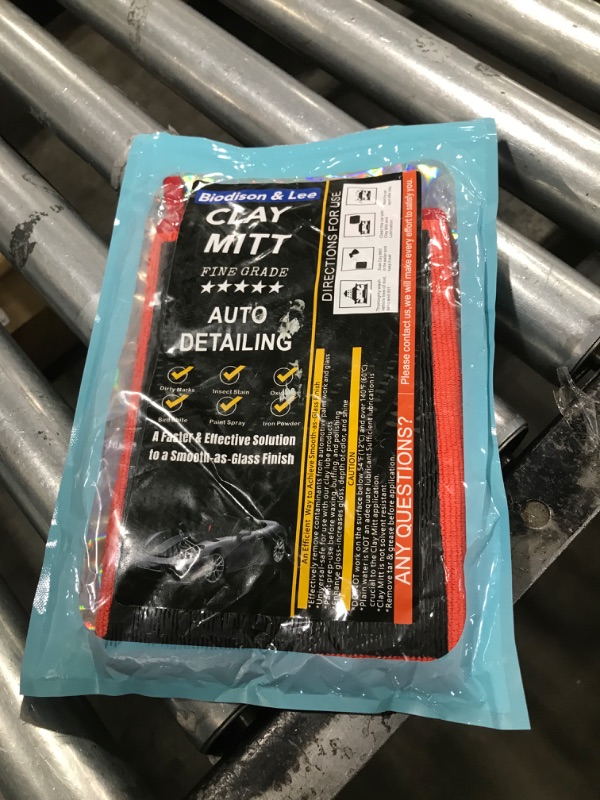 Photo 1 of Biodison & Lee 1 Pcs Clay Mitt for Car Detailing - Fine Grade Clay Bar Mitts,Synthetic Clays Mit to Remove Paint Overspray, Water Spots, Tree Sap, Rail Dust from Paint, Glass, Plastic Surfaces