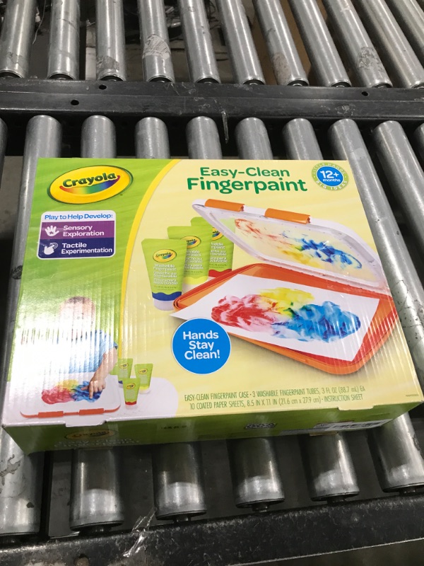 Photo 1 of Crayola Mess Free Finger Painting Station, Washable Finger Paint for Toddlers, Arts & Crafts Set, Sensory Activity, Toddler Easter Basket Essentials, 1+