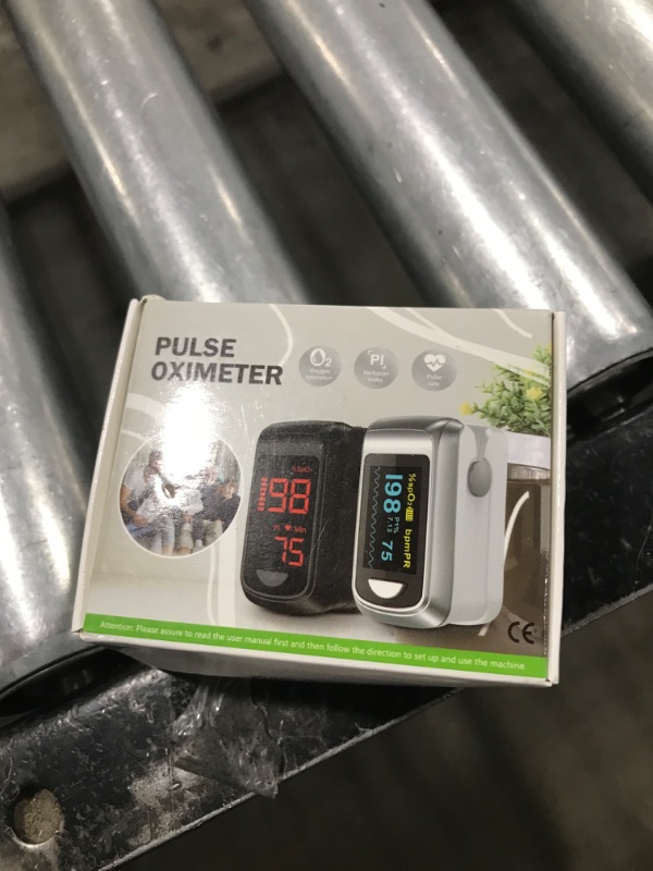 Photo 1 of Fingertip Pulse Oximeter Blood Oxygen Monitor Pulse Ox, Heart Rate and Fast Spo2 Reading Oxygen Meter with OLED Screen Included Batteries and Lanyard
