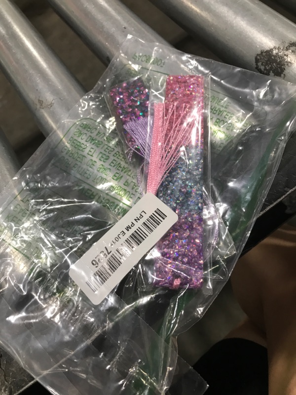 Photo 1 of TIESOME Rhinestones Art Bookmarks, Glitter Dimond Painting Bookmarks Resin Book Markers with Colorful Tassel for Birthday Christmas Thanksgiving Party Wedding Gifts