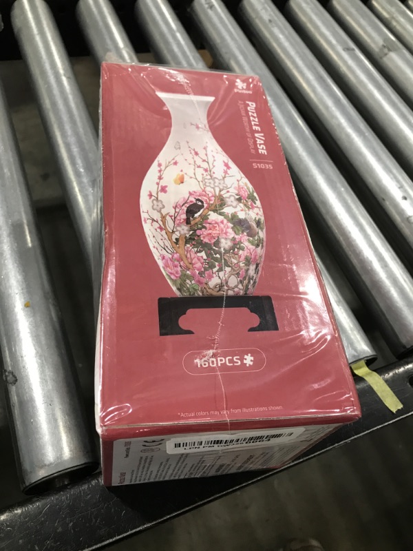 Photo 1 of Pintoo 3D Puzzle Vase Unique Flower Vase Made by 160 Curved Plastic Puzzle Pieces House Warming Gift for Flower Arrangements and Home Decoration - [S1035] (Translucent, Flowers and Birds)