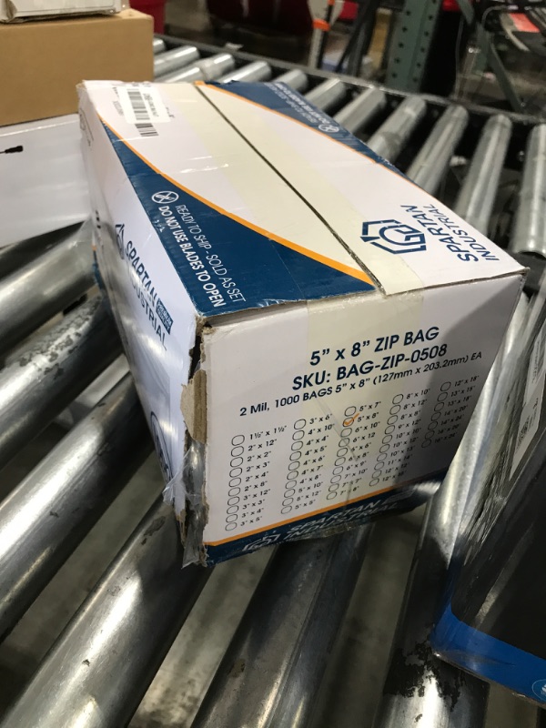 Photo 1 of Spartan Industrial - 5” X 8” (1000 Count) 2 Mil Clear Reclosable Zip Plastic Poly Bags with Resealable Lock Seal Zipper