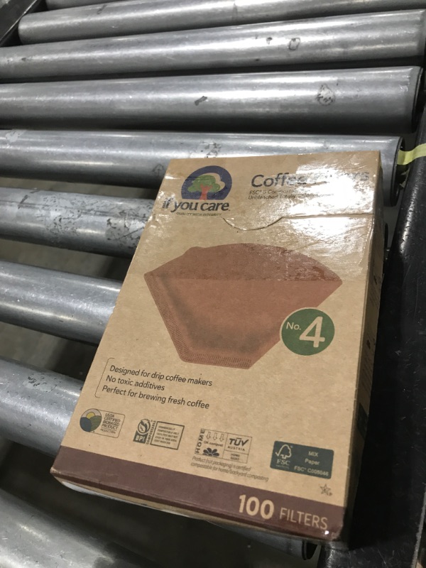 Photo 1 of If You Care # 4 Cone Shaped Unbleached All Natural Compostable Coffee Filters, 100 Count (Pack of 1), Chlorine Free