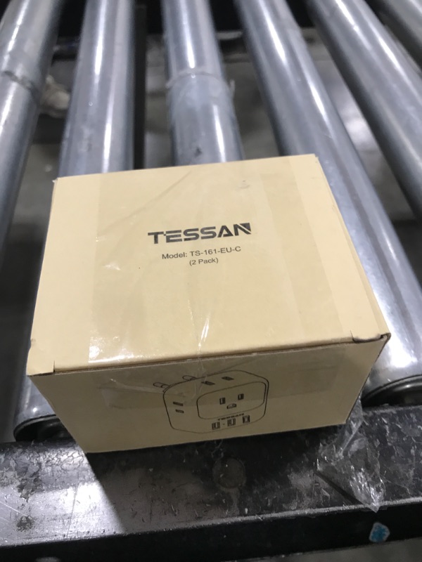 Photo 1 of 2 Pack European Plug Adapter USB C, TESSAN US to Europe Adapter 4 Outlets 3 USB Charger, Type C International Power Adaptor to Italy Spain France Portugal Iceland Germany, Europe Travel Essentials