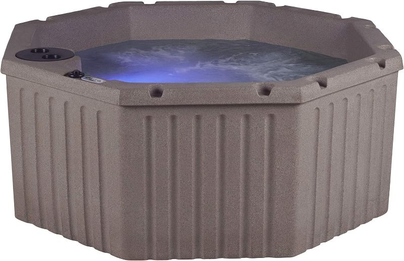 Photo 1 of AquaLife Invi 5-Person Hot Tub – 20-Jet Plug-and-Play Spa with LED Lights, Includes Insulated Cover & GFCI Cord for Easy Setup