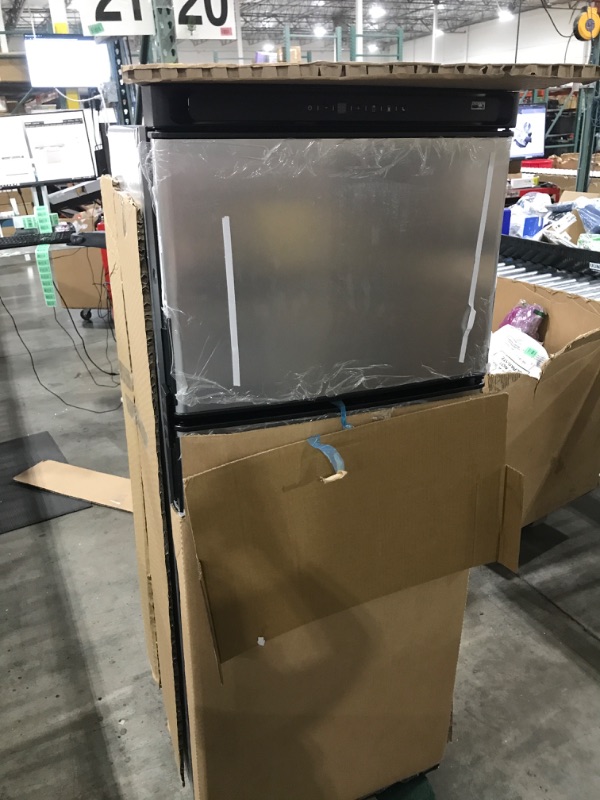 Photo 1 of Norcold N10DCSSR Polar-Series 10 cu.ft. DC Compressor RV Refrigerator with Stainless Steel Doors - Right-Handed,Silver