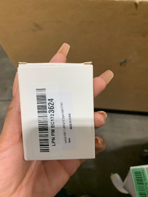 Photo 1 of AreMe 8K HDMI 2.1 Right Angle Adapter (2 Pack), Left&Right 90 Degree and 270 Degree HDMI Male to HDMI Female Extender Connector Aluminum Alloy