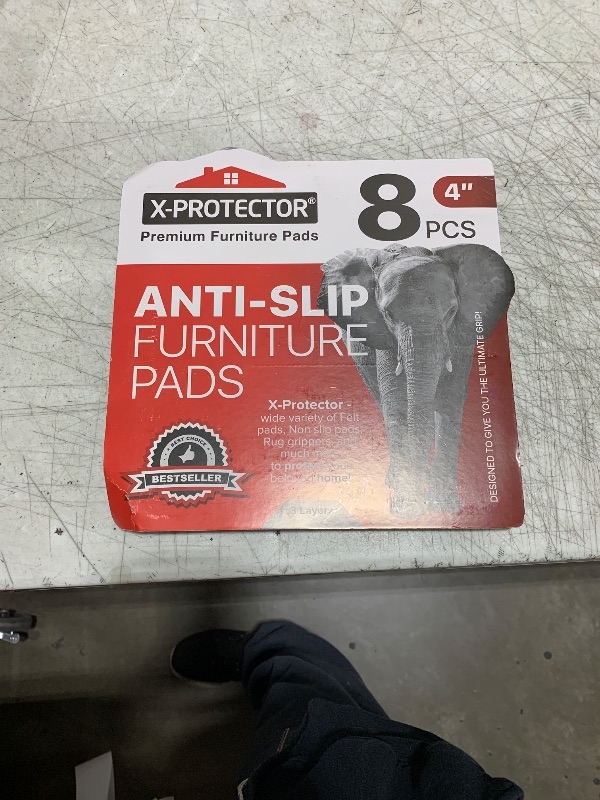 Photo 1 of Non Slip Furniture Pads X-PROTECTOR - 8 PCS 4" - Premium Furniture Grippers! Rubber Feet Hardwood Floor Protectors for Furniture Legs - Couch Stoppers - Keep Your Furniture in Place Forever!