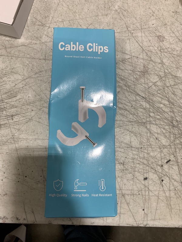 Photo 1 of Abnii Cable Clips, 400 Pcs, 4mm 6mm 8mm 10mm, Wire Wall Clips with Steel Nails, Ethernet Cable Clips, Cable Tacks Coax Cable Clips, RG6 RG59 CAT6 RJ45 Cable Cord Clips, White…