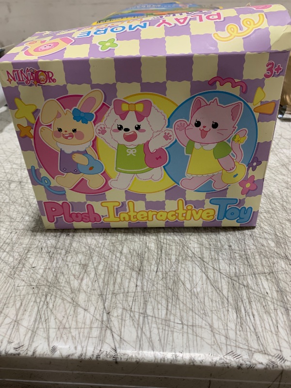 Photo 1 of NINAOR Easter Bunny Toys for Kids with Crossbody Bags, Easter Basket Stuffers Interactive Hopping Wiggle Ears Rabbit Toy, Pretend Play Robot Pet Care Cute Stuff for Girls Trip Plushies Birthday Gifts