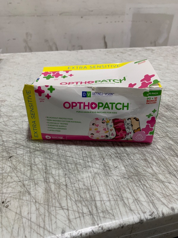 Photo 1 of Opthopatch Eye Patches for Infants - Extra Sensitive Adhesive - Girls' Design [Series II] - 100 Count + 3 Reward Charts
