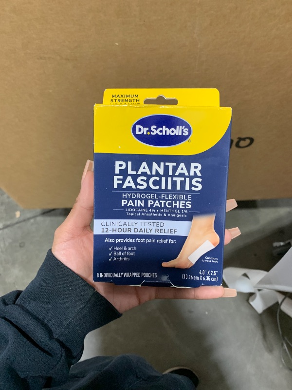 Photo 1 of Dr. Scholl's Plantar Fasciitis Pain Patches with Hydrogel Flexible Technology, 8 Ct // Clinically Tested 12-Hour Daily Pain Relief - Contours to Your Foot - with Lidocaine & Menthol, 8 Treatments