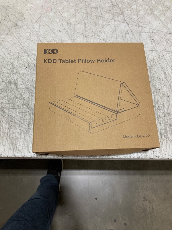 Photo 1 of KDD Tablet Pillow Holder, Foldable iPad Stand for Lap, Bed and Desk -Tablet Soft Pad Dock with Pocket & Stylus Mount Compatible with iPad Pro 12.9, 10.5, 9.7 Air Mini 6 5 4 3, Galaxy Tab,E-Reader