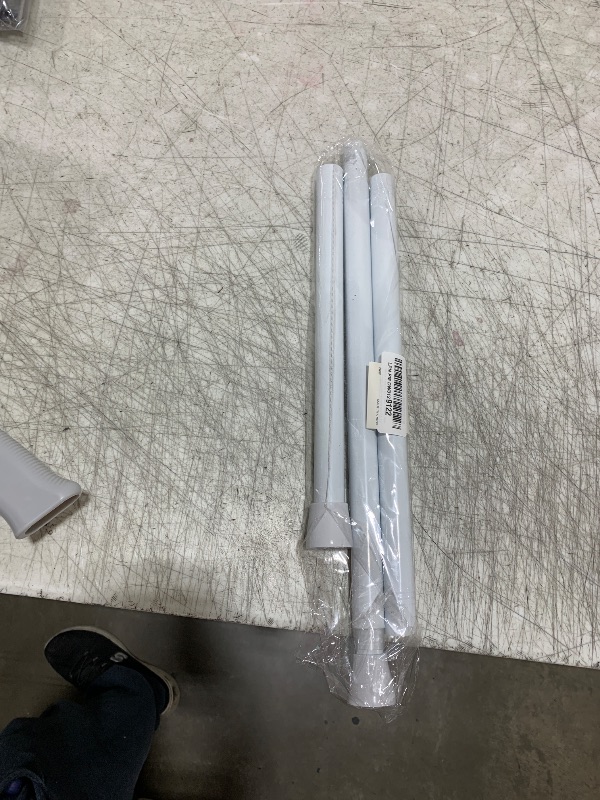 Photo 1 of White Tension Curtain Rod for Windows 28 to 48 inch Adjustable Expandable Pressure Spring Curtain Rod No Drilling Curtain Rod for Bedroom Doorway Closet Door