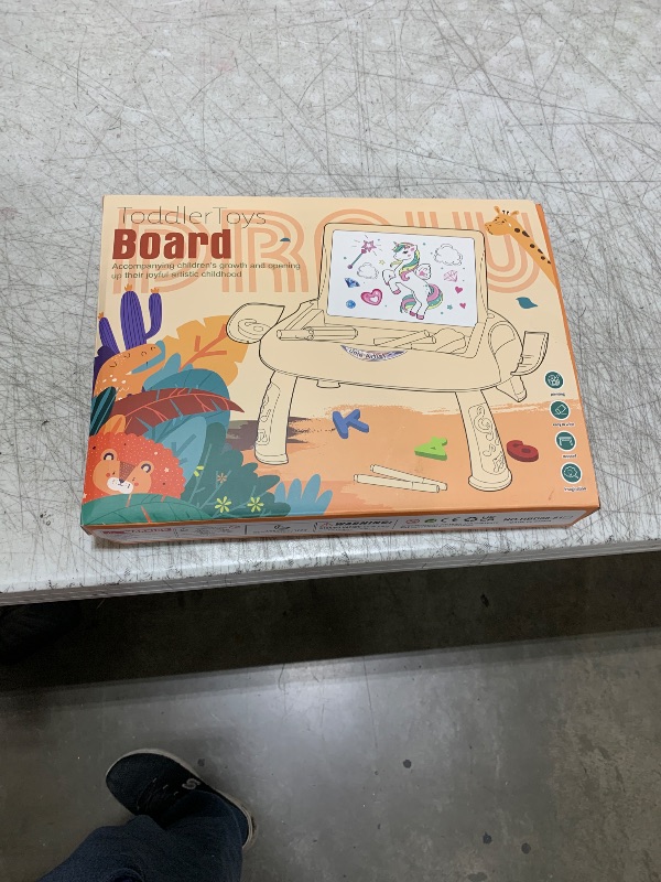 Photo 1 of MAYESAR 1 2 Year Old Boy Toys,Toddlers Toys with Magnetic Letters, Double Sided Doodle Board and Learning Toys for 1-2 Year Old Toddlers Boys (Blue)
