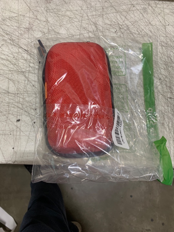Photo 1 of External Hard Drive Case - GLCON Shockproof EVA Carrying Case for WD My Passport Element Seagate Expansion Backup Toshiba 1TB 2TB 4TB - High Protection Portable Travel Electronic Power Bank Bag (Red)