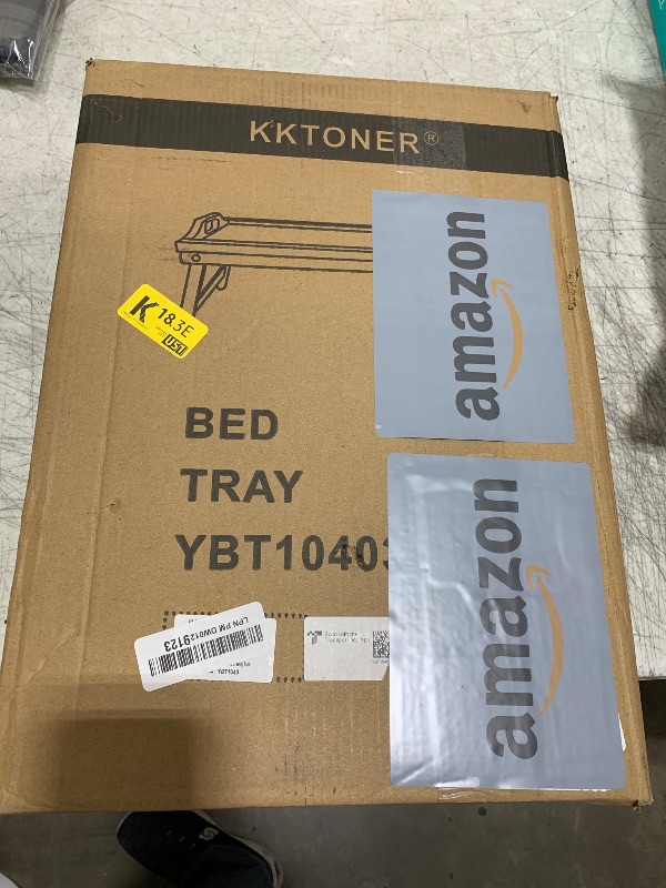 Photo 1 of KKTONER Bamboo Bed Tray Table with Folding Legs Foldable Serving Portable Laptop Tray Snack Tray Breakfast Tray Bed Table Drawing Table (40)