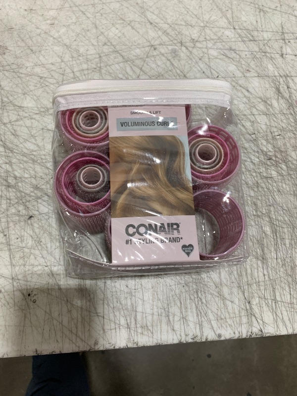 Photo 1 of Conair Heatless Curls Hair Roller - 31 Count, Assorted sizes & Colors - Pink, Gray & Purple - Overnight Curl Rollers w/storage case