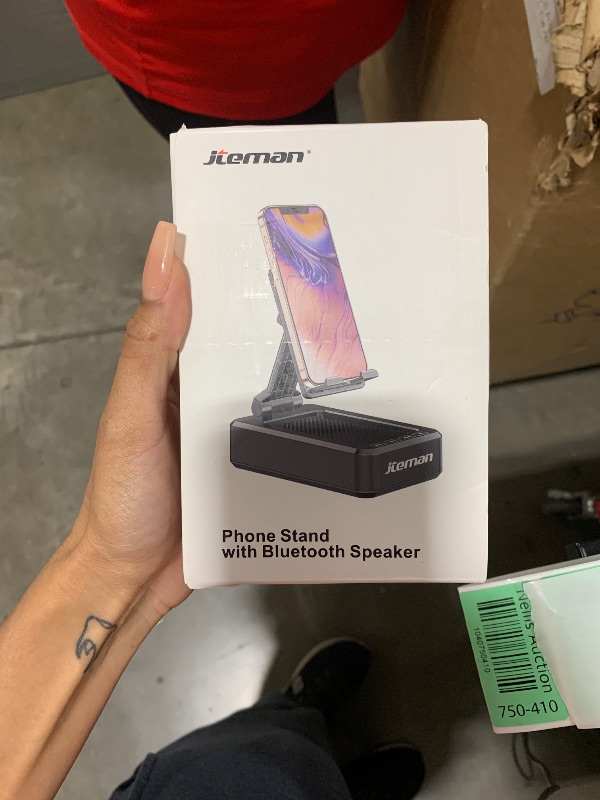 Photo 1 of JTEMAN Gifts for Men Women,Cell Phone Stand with Wireless Bluetooth Speaker,Adjustable Cool Tech Kitchen Gadgets,Unique Birthday Gift Idea for Him, Husband, Boyfriend?Black?