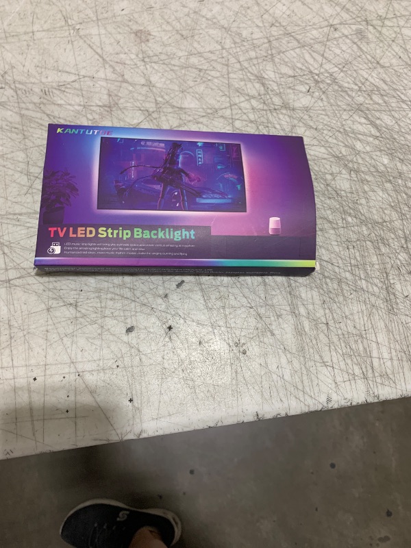 Photo 1 of KANTUTOE TV Lights Behind, 19.68ft LED Lights for 55-85 Inch TV, RGB TV Backlight, Music Sync Bluetooth APP and Remote Control Strip Lights USB Powered for Bedroom Gaming Room Decor