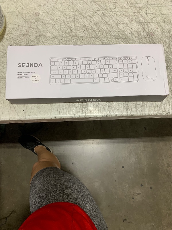 Photo 1 of Wireless Bluetooth Keyboard and Mouse for Mac, Multi-Device Rechargeable Keyboard and Mouse Stainless Steel Full Size, Compatible with MacBook Pro/Air, iPad, iMac - White Silver