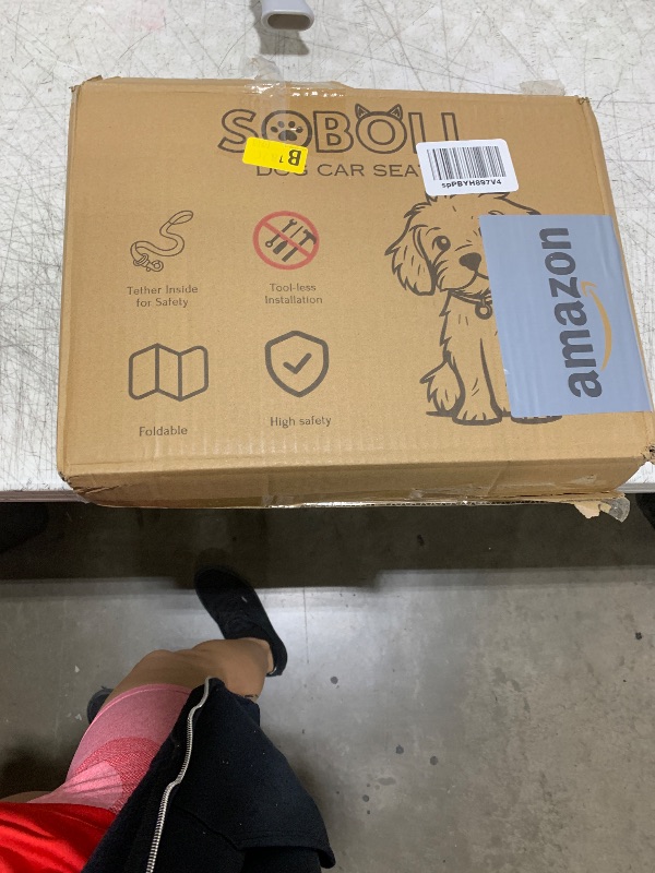 Photo 1 of Dog Car Seat - Small Dogs Waterproof Booster Clip-on Harness and Thick Memory Foam Padding Pet Travel Bed Small Dog Car Seat Cover (Black, Small)