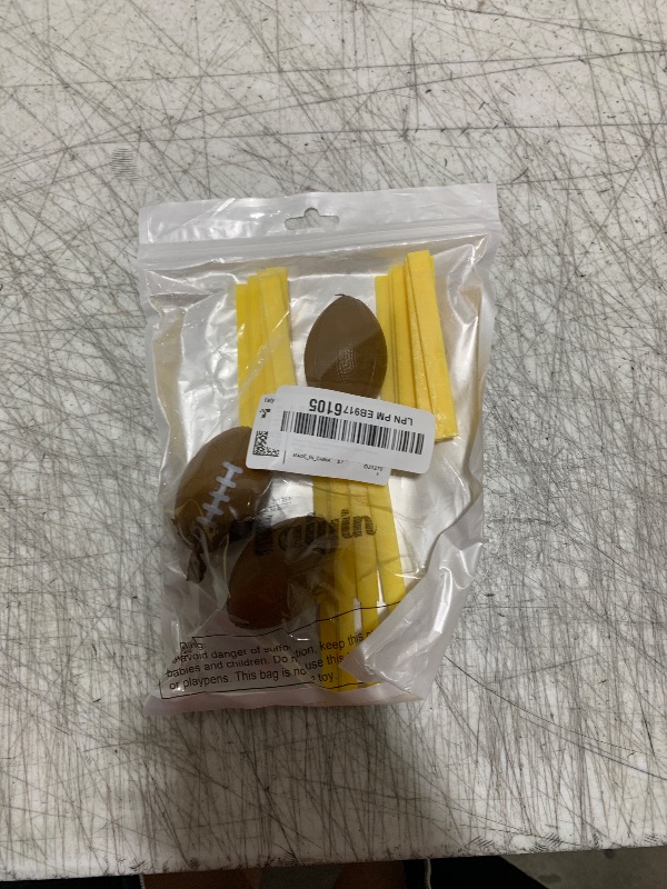 Photo 1 of Taiyin 9 Pcs Football Cake Decorations 6 Cake Goal Post Topper Field 3 Mini Sport Balls for Football Themed Birthday Party Event