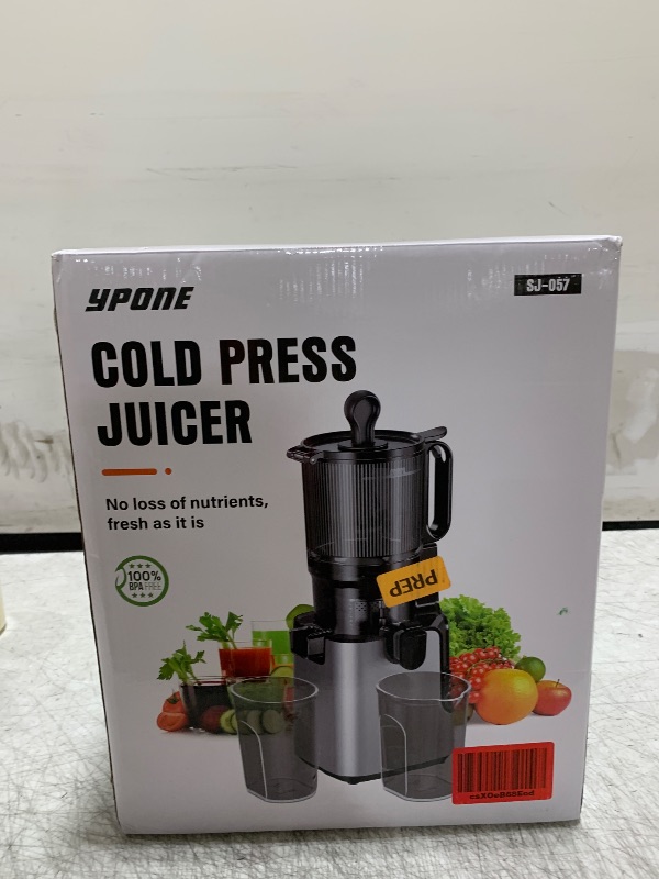 Photo 1 of Juicer Machines with 5.8" Extra Large Feed Chute, Cold Press Juicer Fit Whole Vegetables and Fruits, 350W Professional Masticating Juicer Easy to Clean for Batch Juicing (Silver)