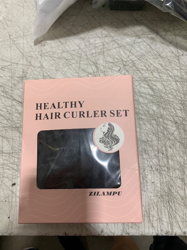 Photo 1 of ZILAMPU No Heat Curling Rod Headband, Overnight Velour Hair Curls Roller Wrap for Women with Long Hair - Black