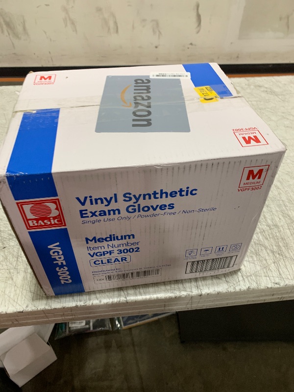 Photo 1 of Jointown Basic Medical Clear Vinyl Exam Gloves - Latex-Free & Powder-Free - VGPF3002 (Case of 1,000), Medium